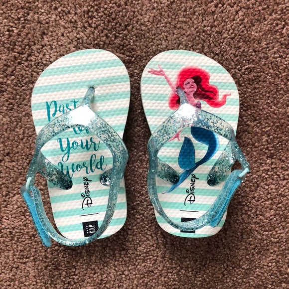 girls mermaid flip flops